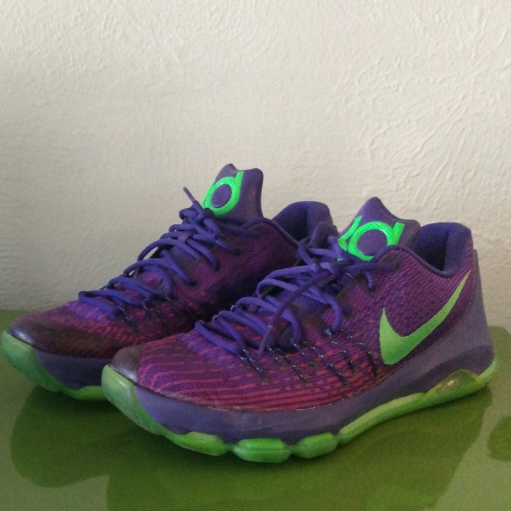 Nike Purple and Green Athletic Shoes